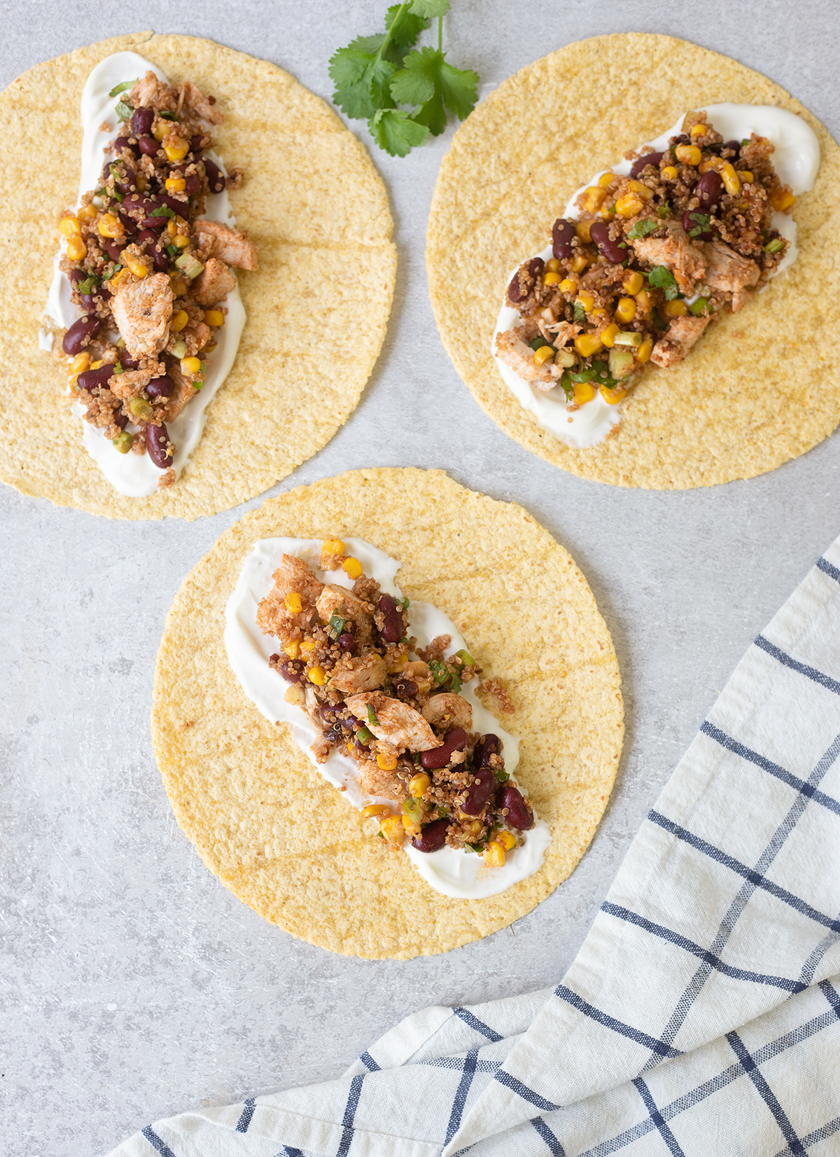 Mexican chicken quinoa wraps are delicious and flavourful.