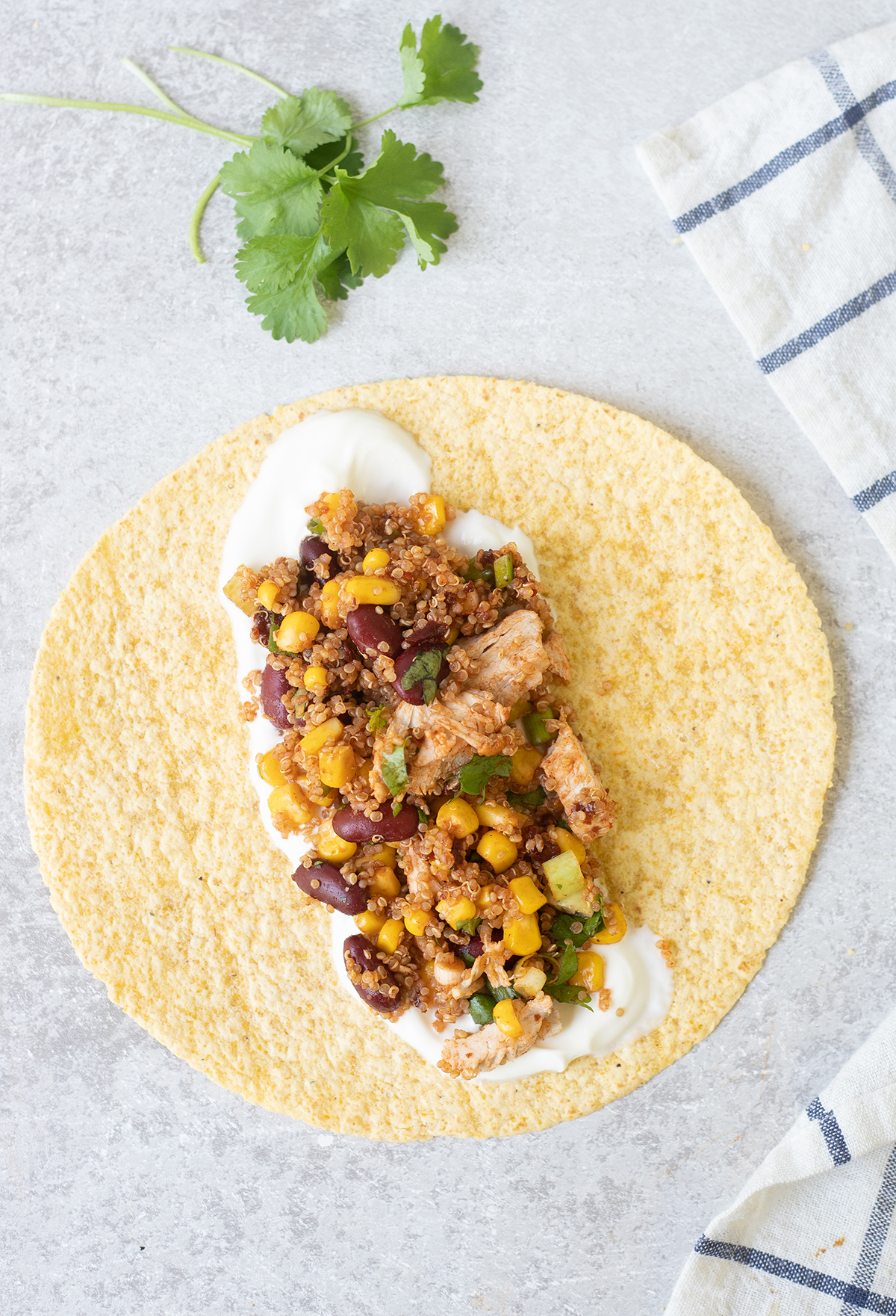 Mexican chicken quinoa wraps are delicious and flavourful.