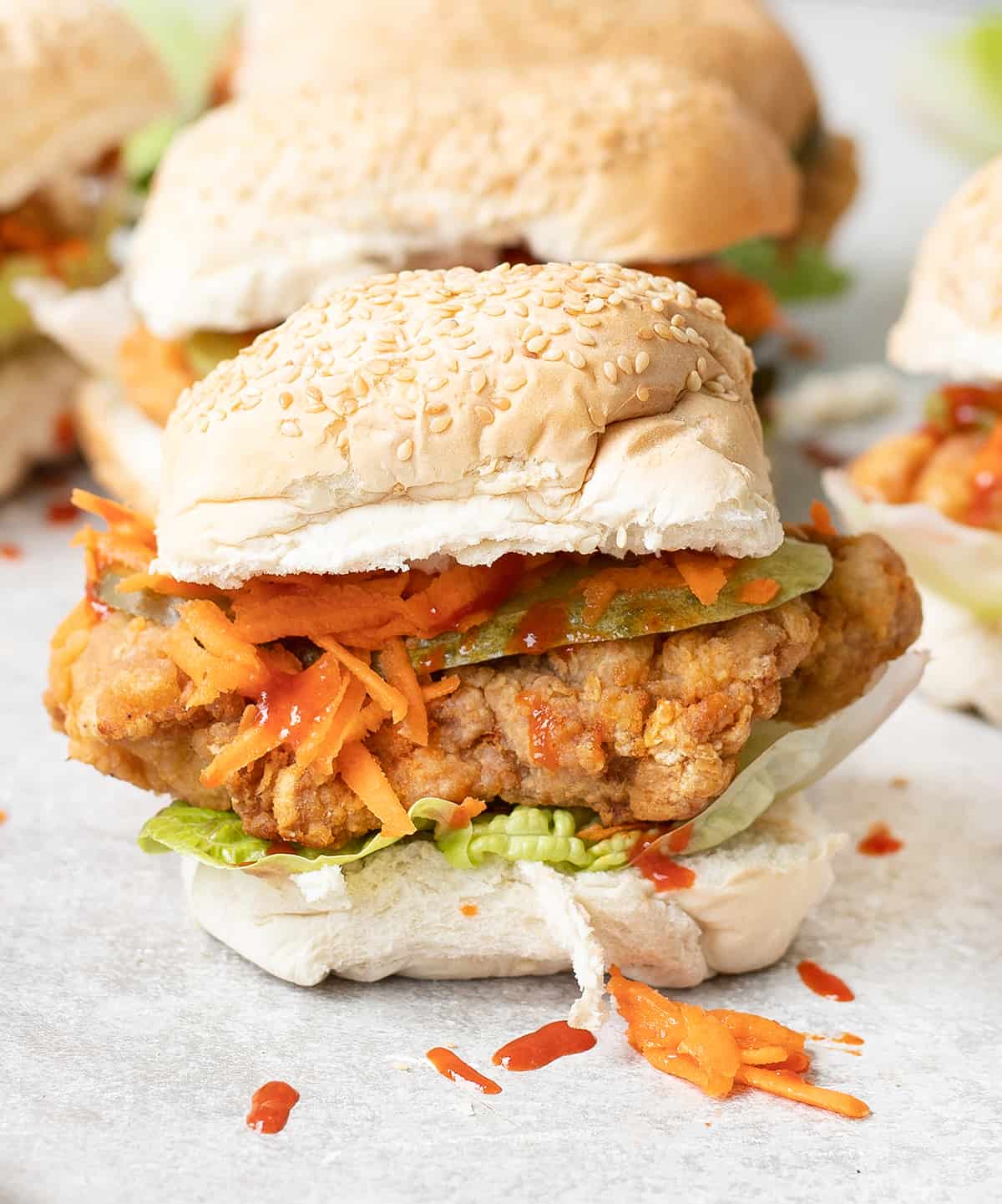 Crispy Fried Chicken Burgers