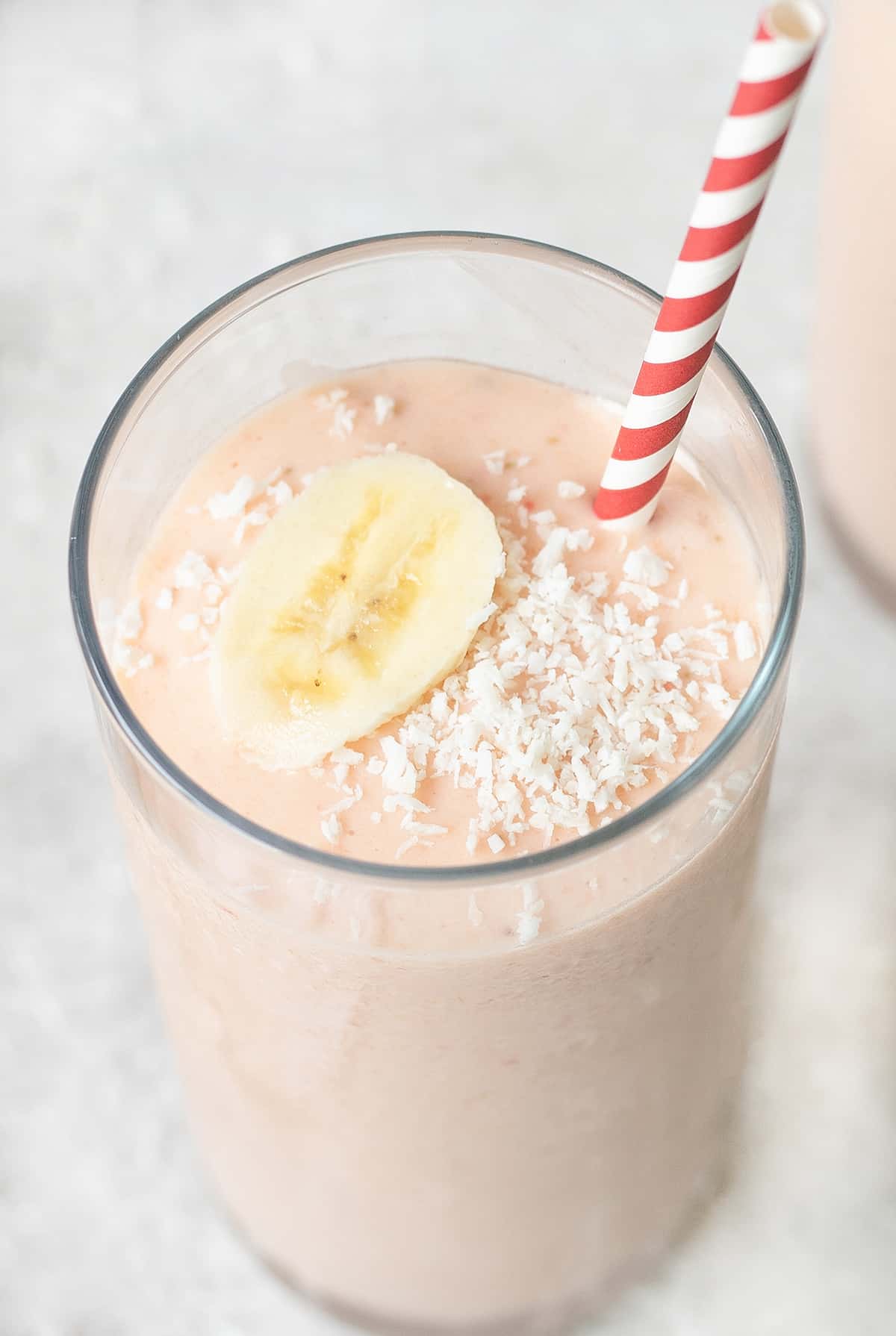 Greek Yogurt Smoothie in a glass.