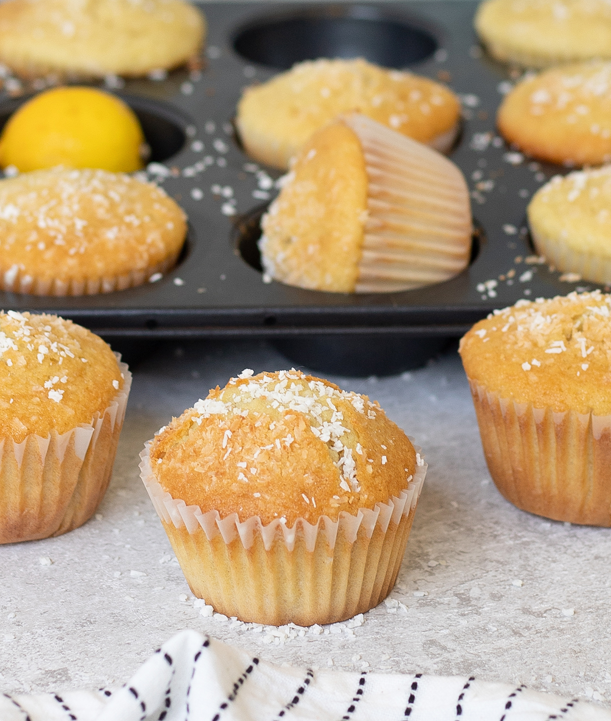 lots of Lemon Coconut Muffins