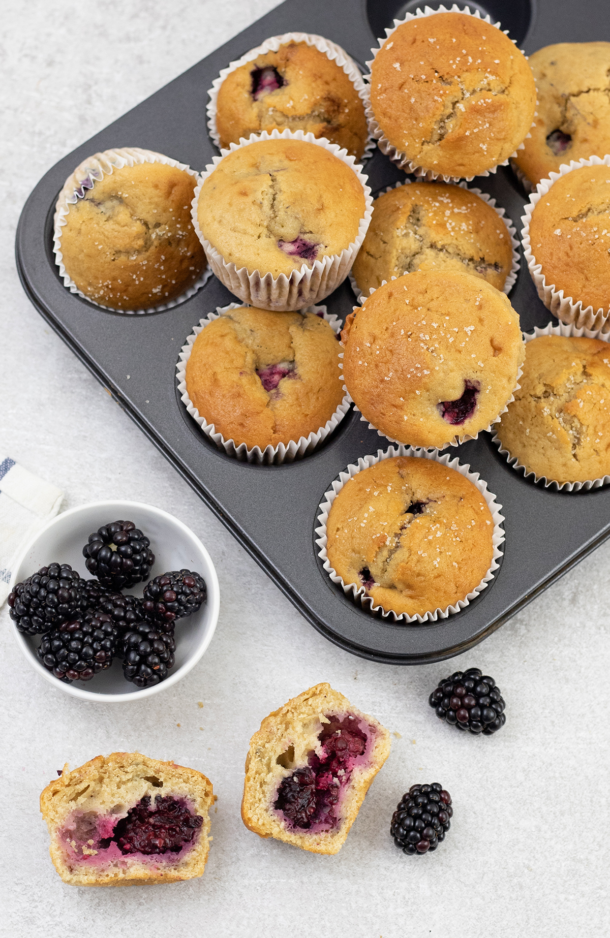 12 Blackberry Muffins