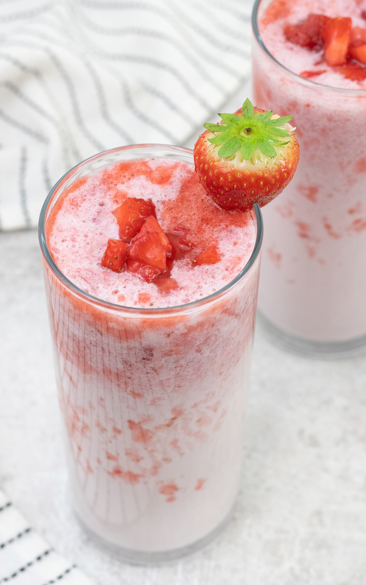 smoothie in a large glass