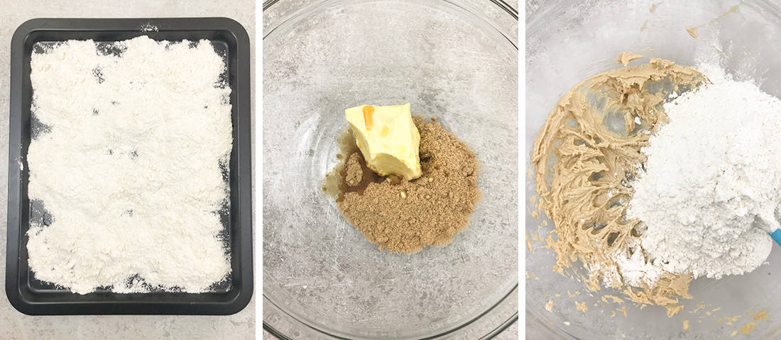  whisk together butter and sugar and vanilla extract