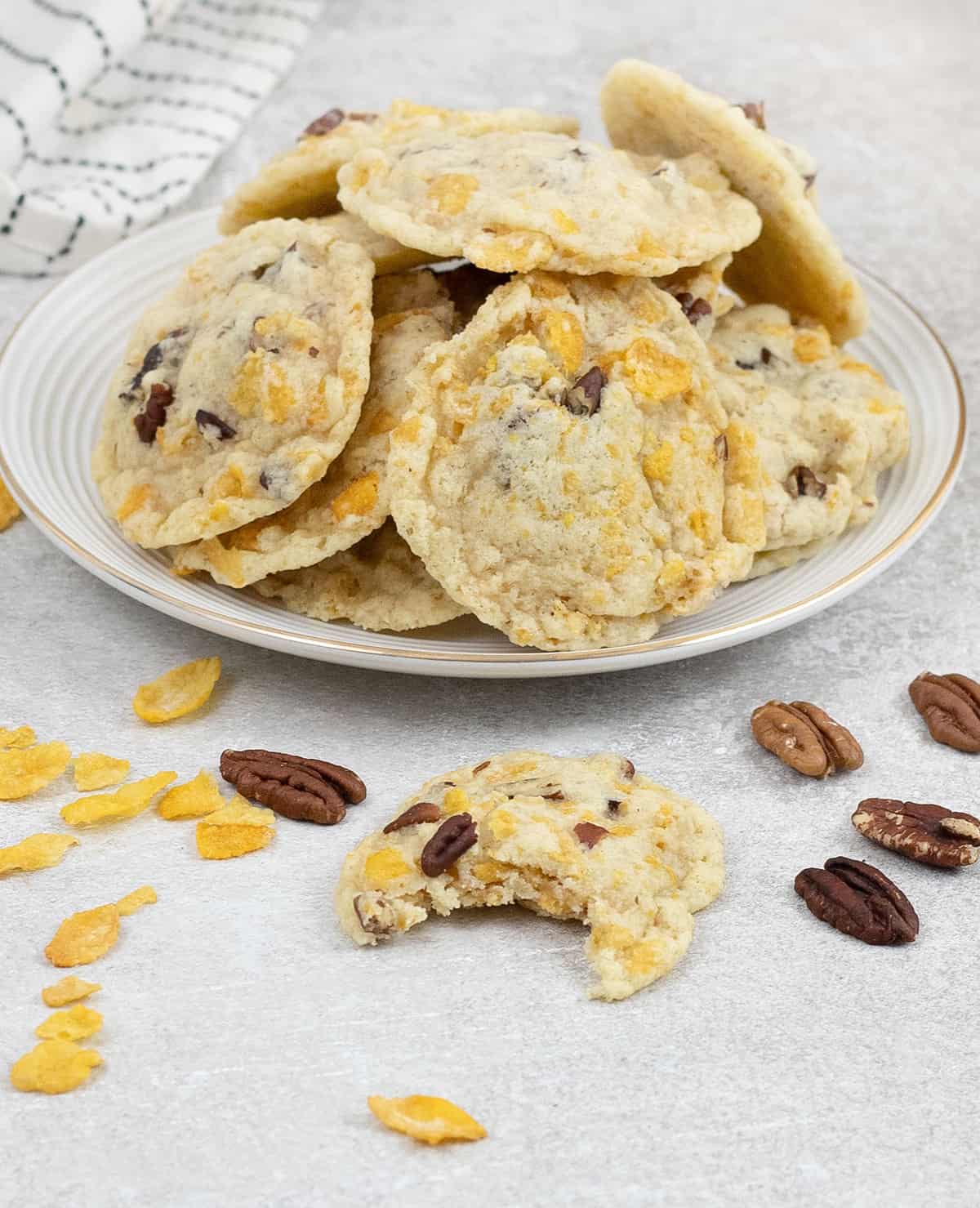 Homemade Butter Crunch Cookies With Corn flakes
