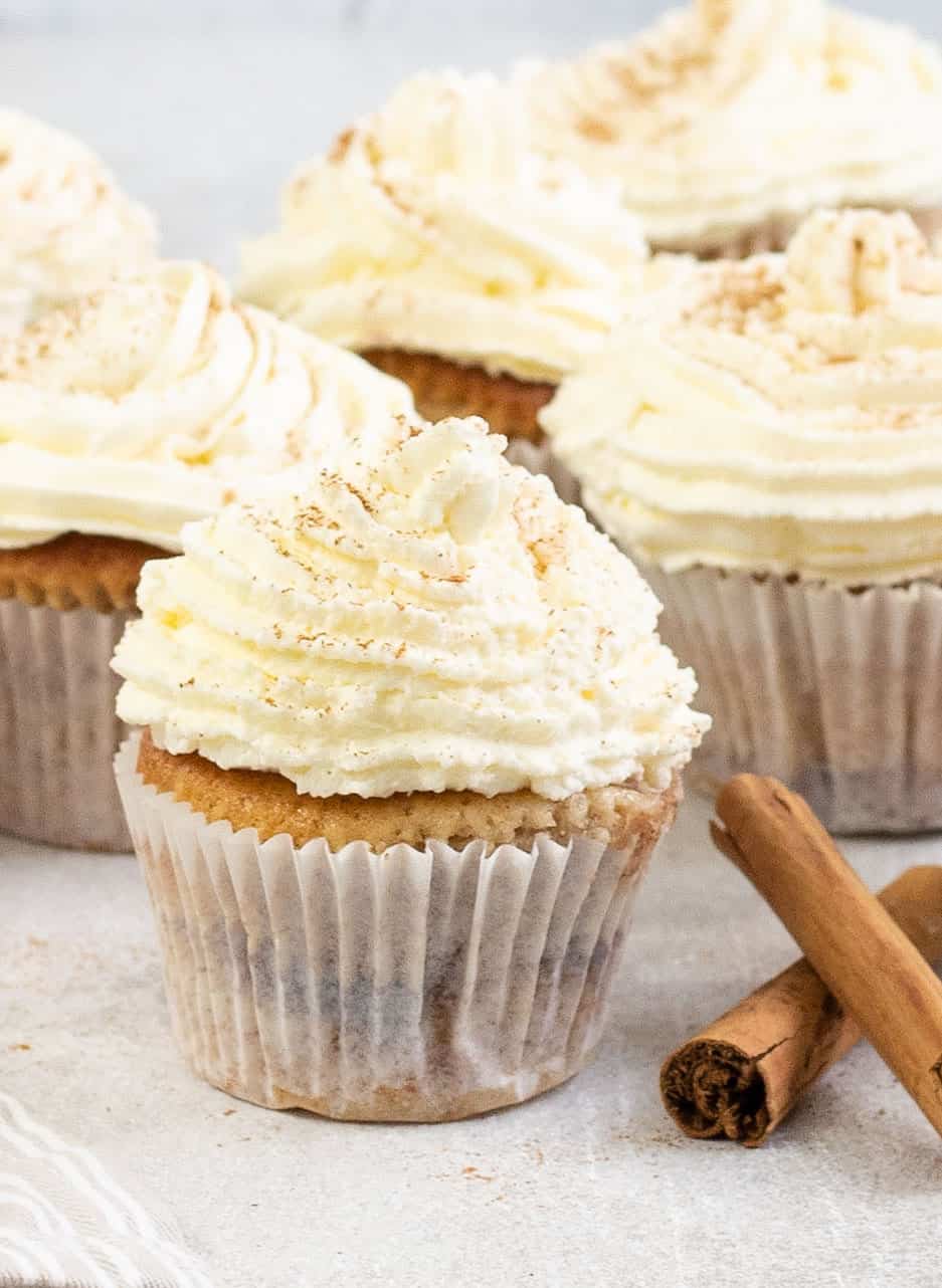 Cinnamon Cupcakes with butter frosting