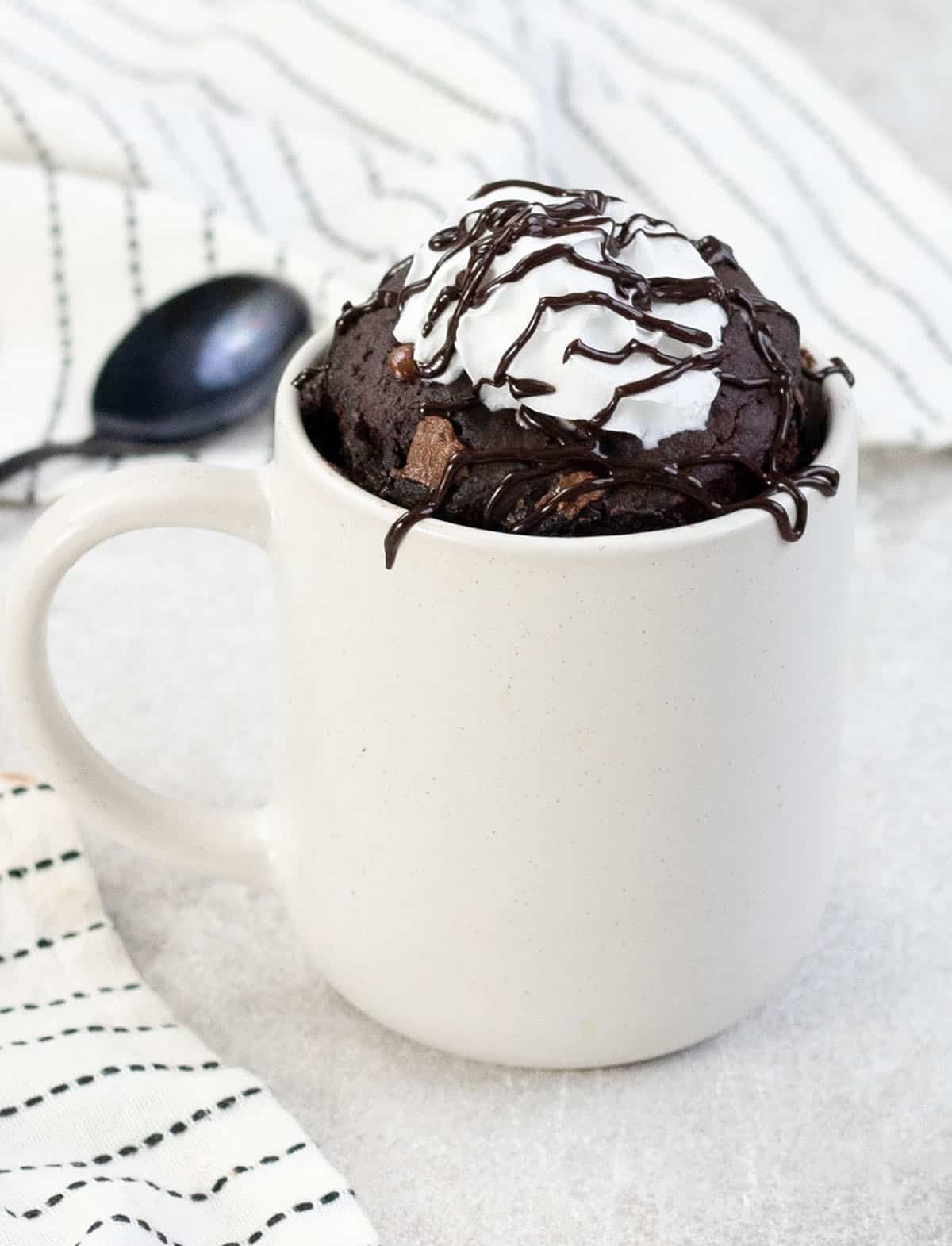 Soft Vanilla Vegan Mug Cake - Colleen Christensen Nutrition