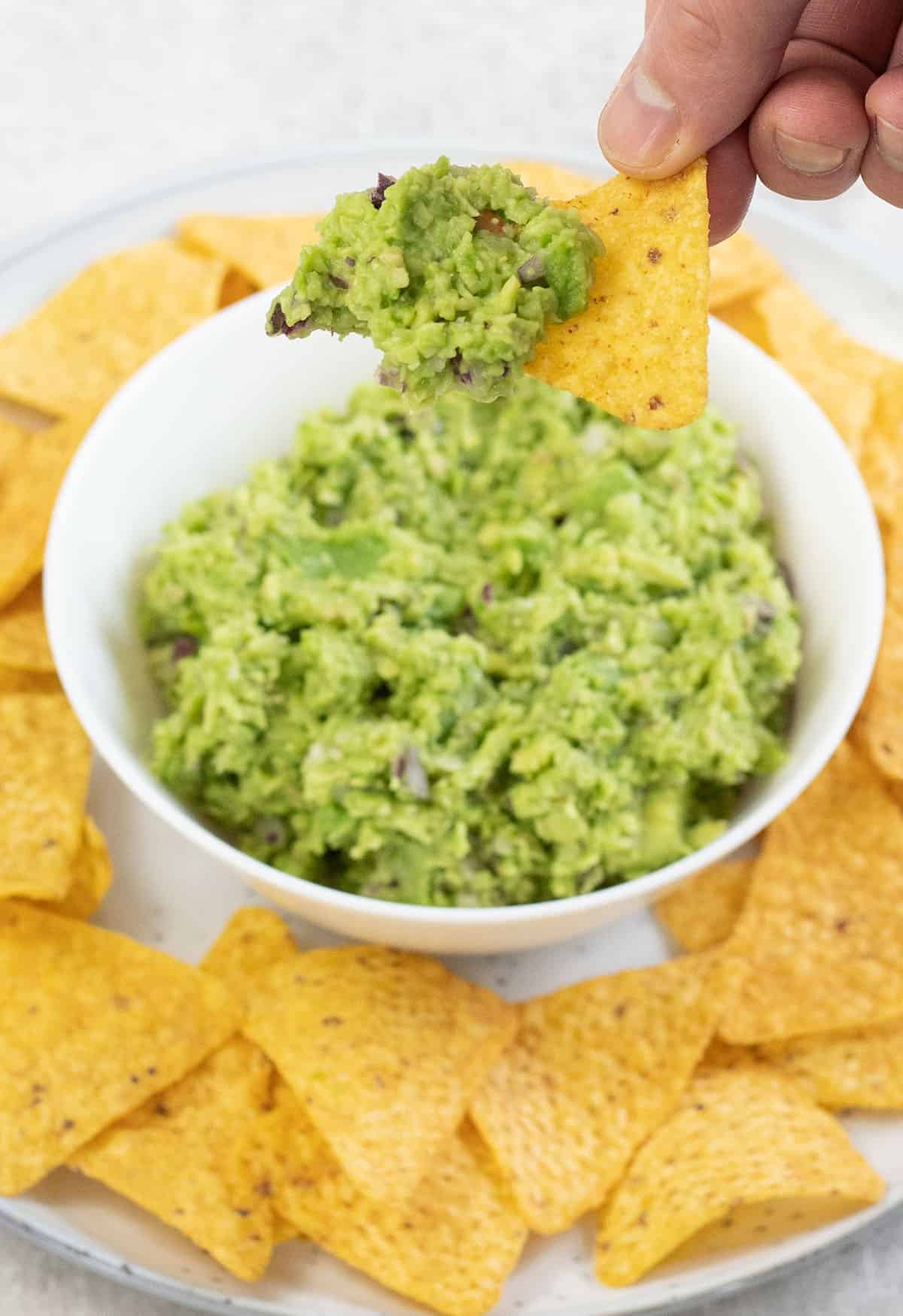 Guacamole and chips