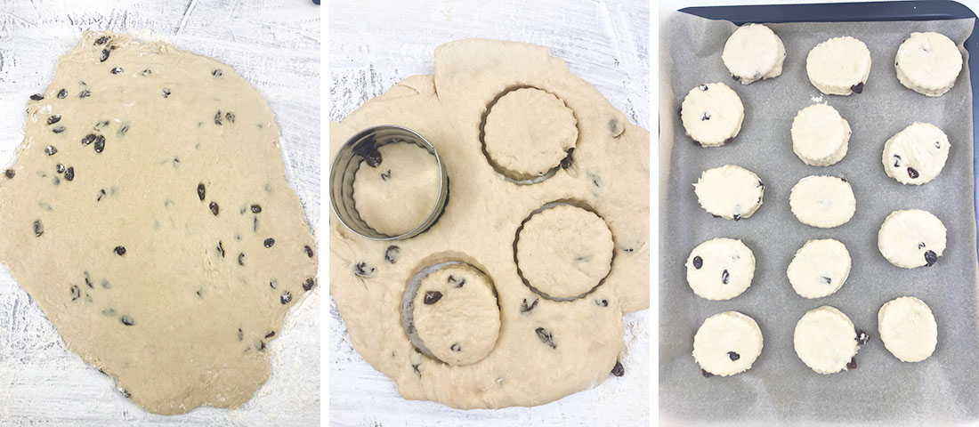 Use a dough cutter to cut out the dough