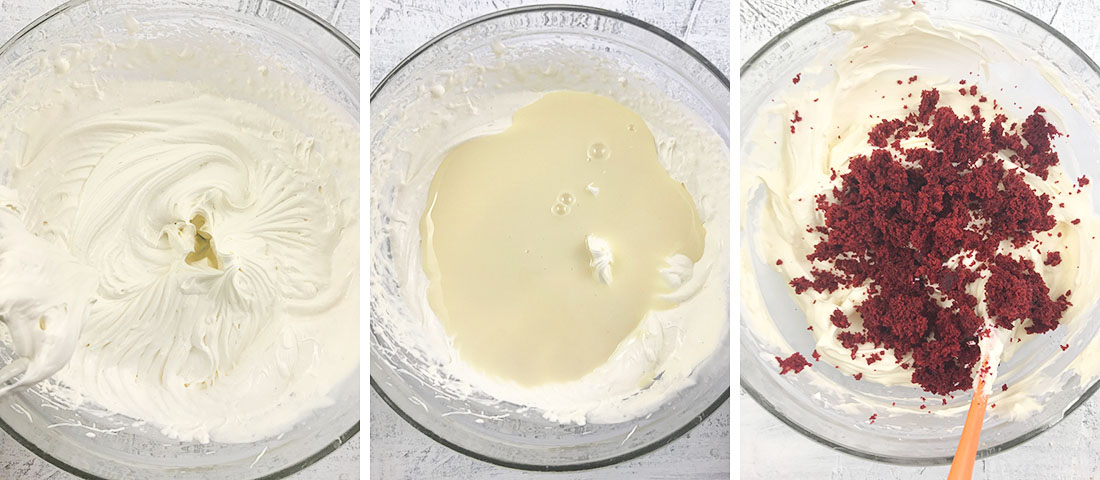 add the cake crumbs