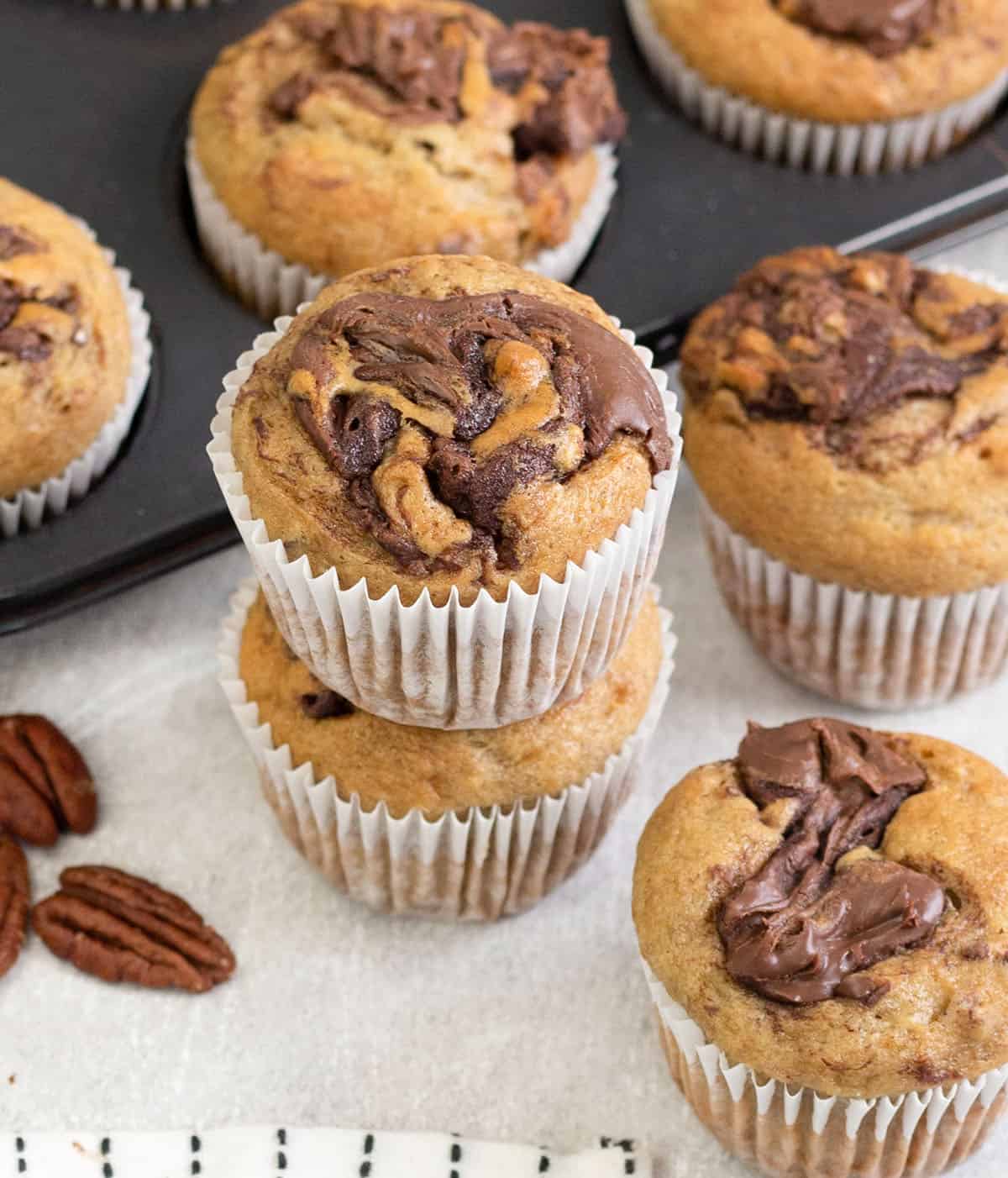 Banana Nutella Muffins