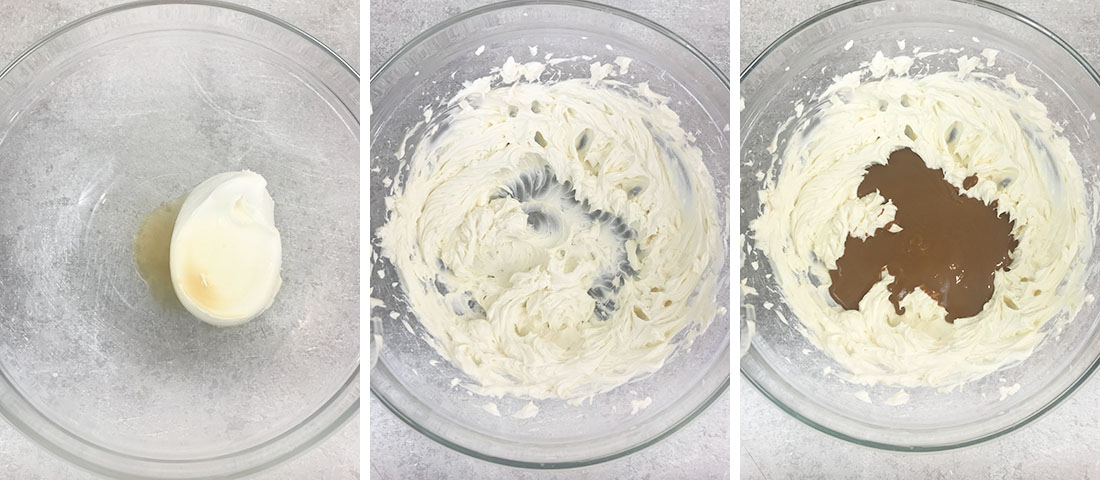 mixing cream cheese