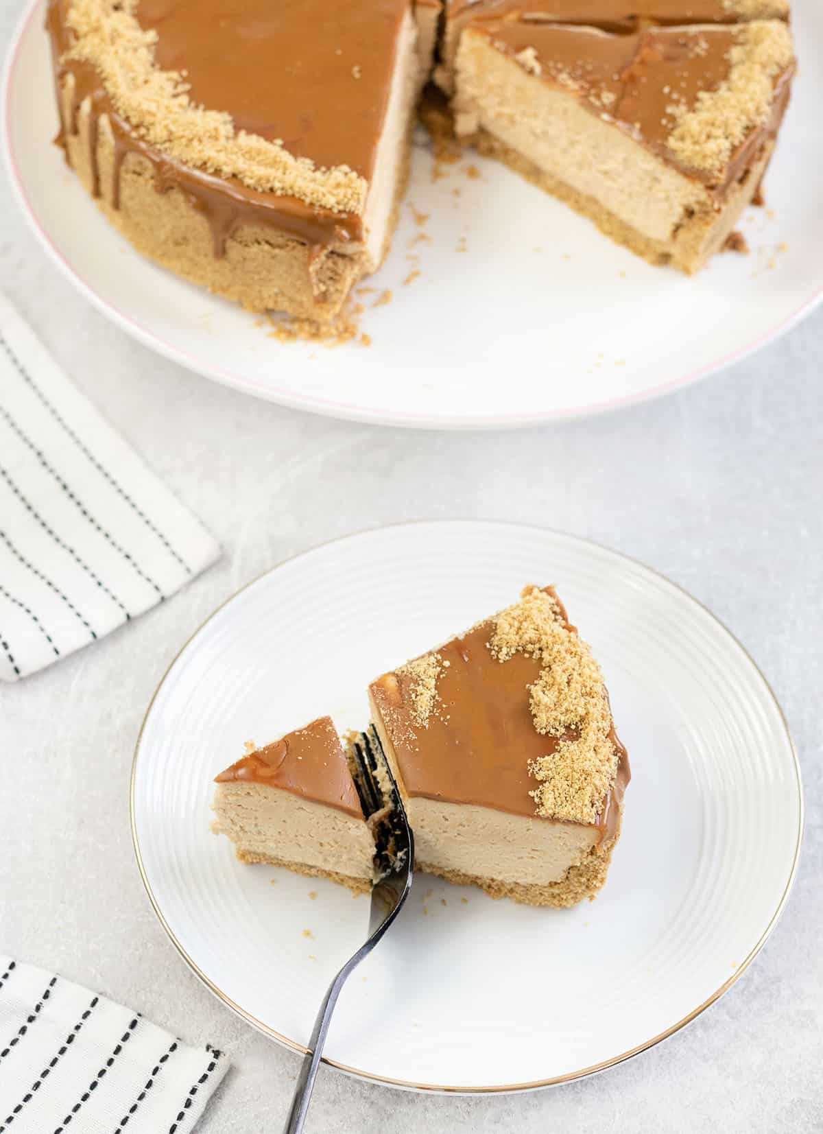 one slice of Biscoff Cheesecake