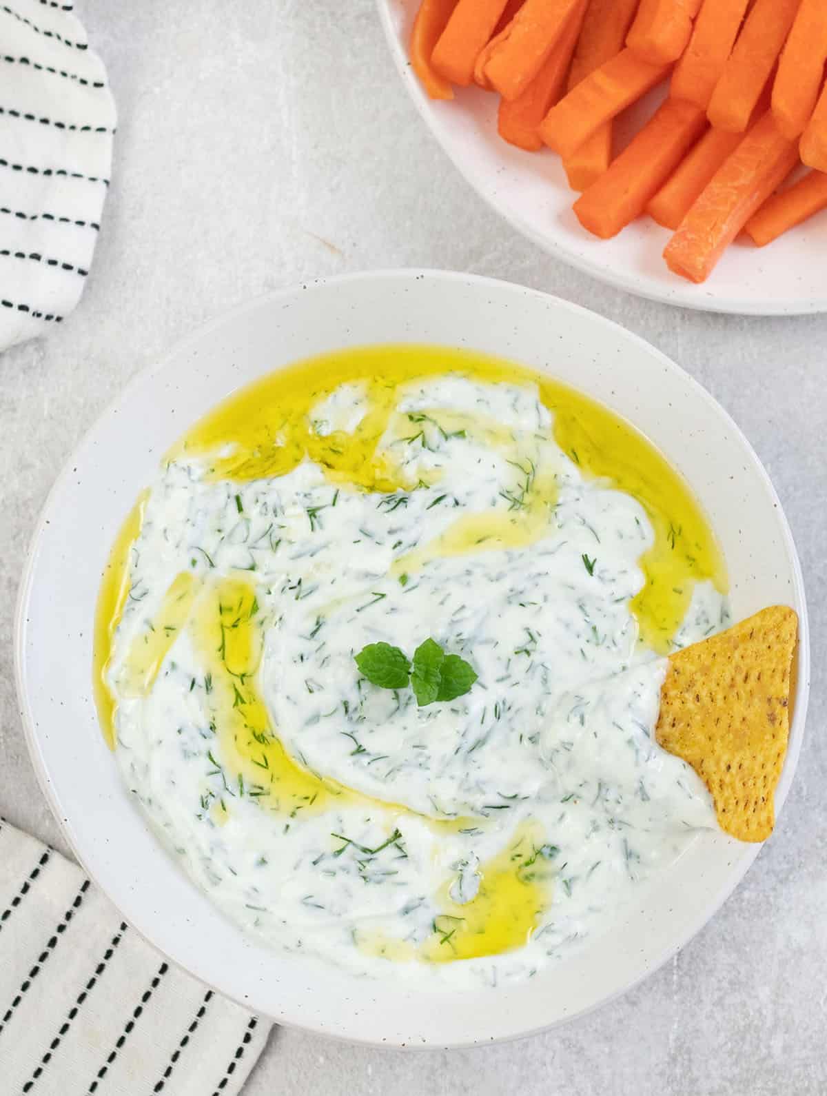 Haydari in a bowl