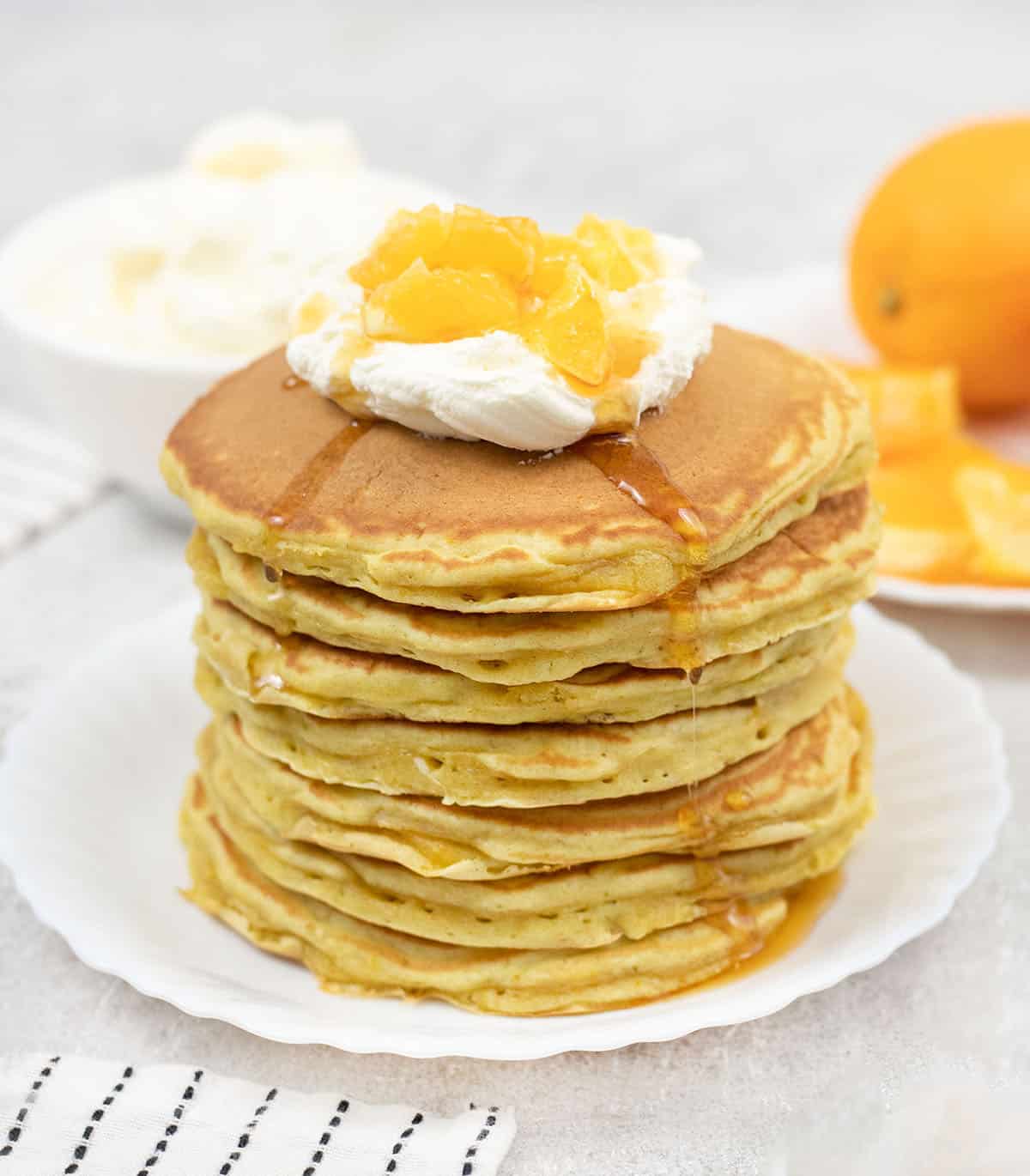 a big pile of Orange Pancakes.