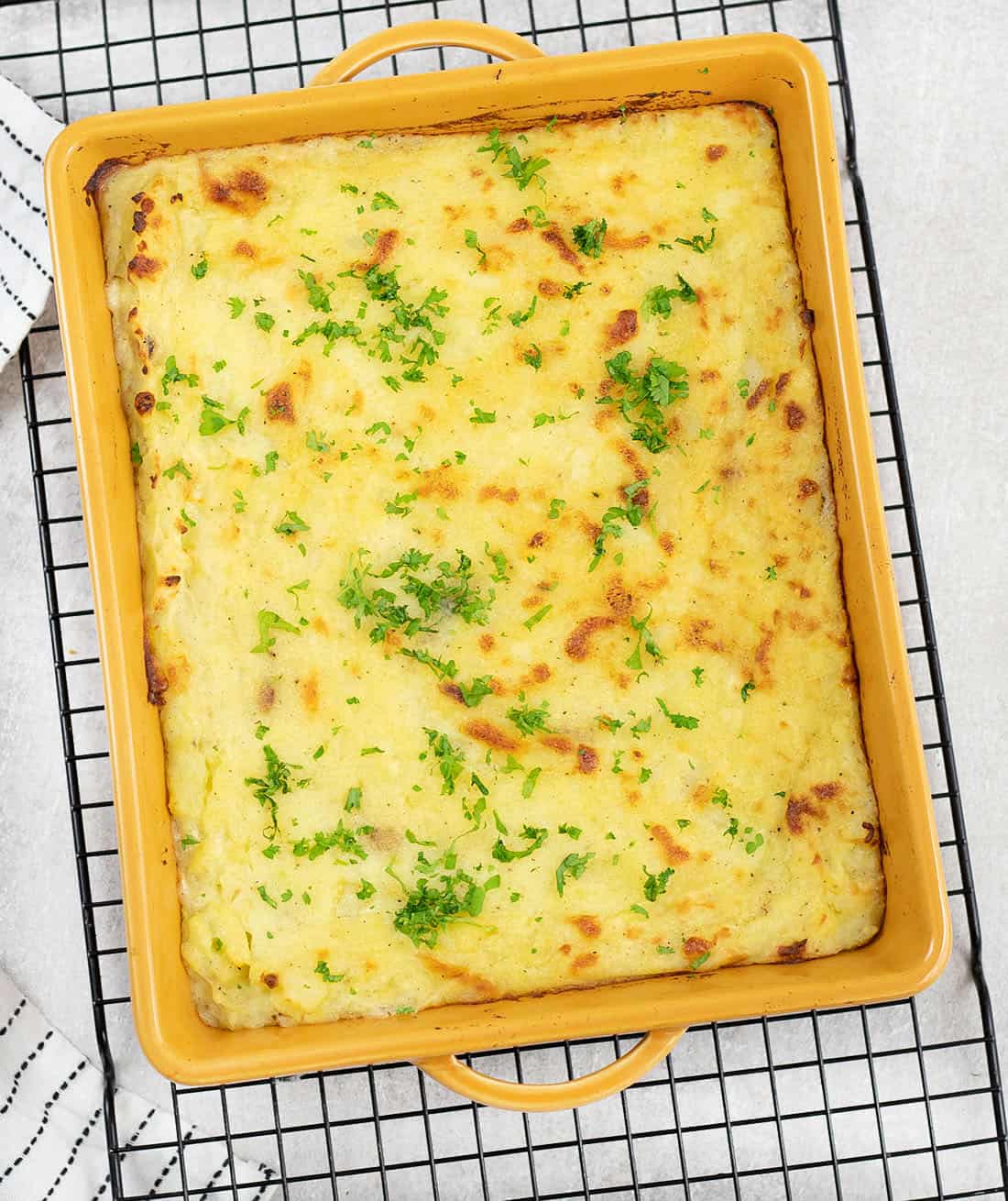 Roasted Garlic Mashed Potatoes casserole.