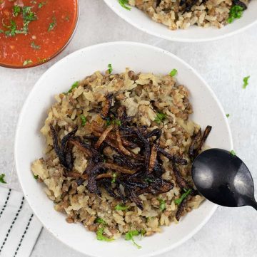 Mujadara - Lebanese Lentils and Rice Recipe