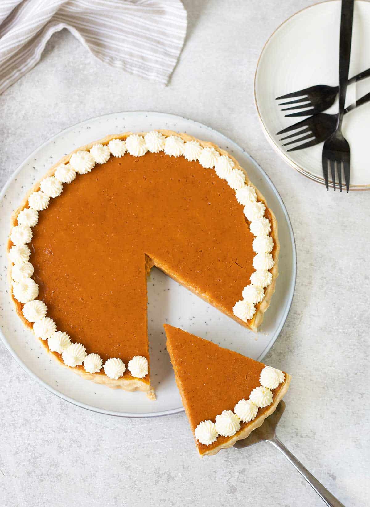 American Pumpkin Pie slice