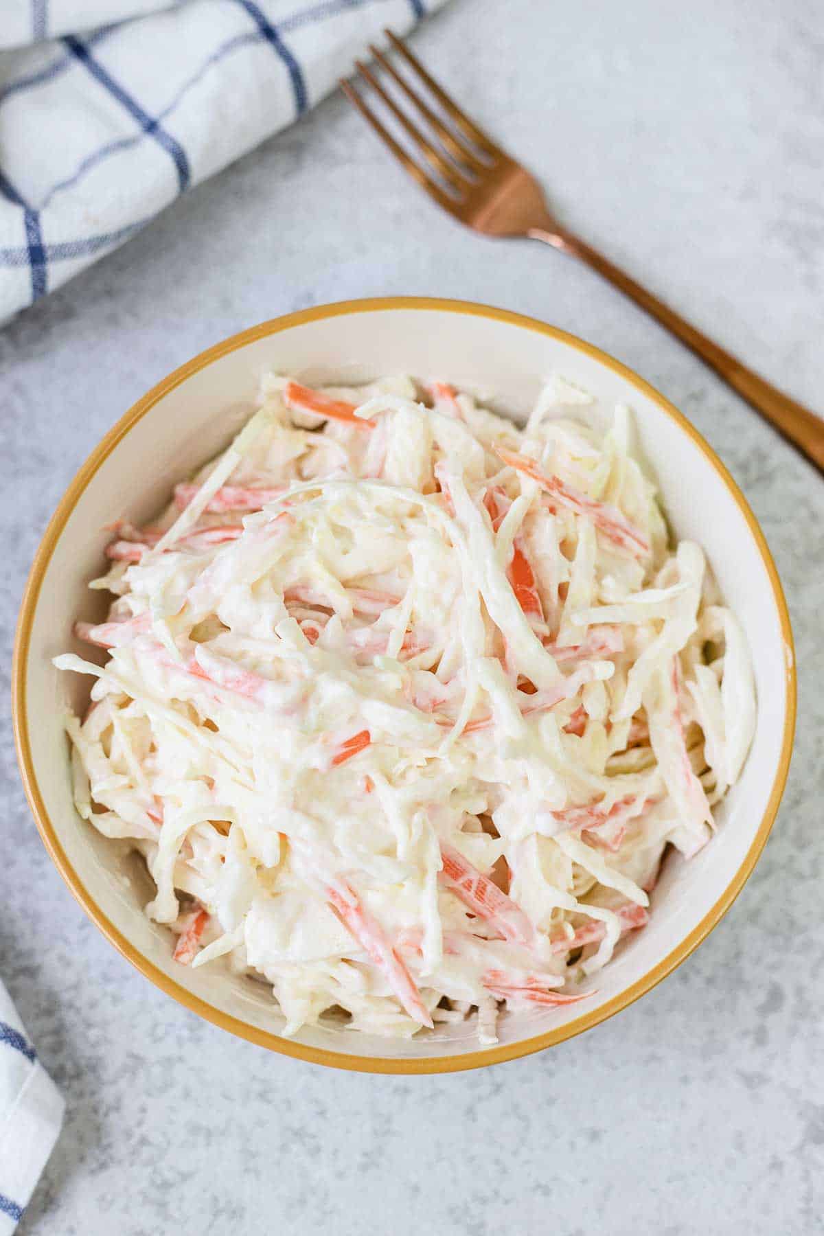 Easy Coleslaw Salad in a large bowl