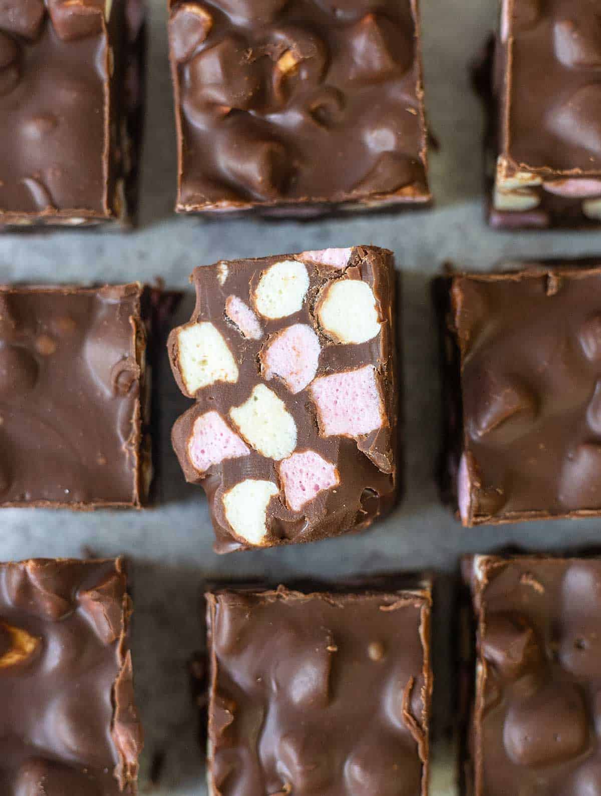 some of the Microwave  Chocolate Marshmallow Fudge