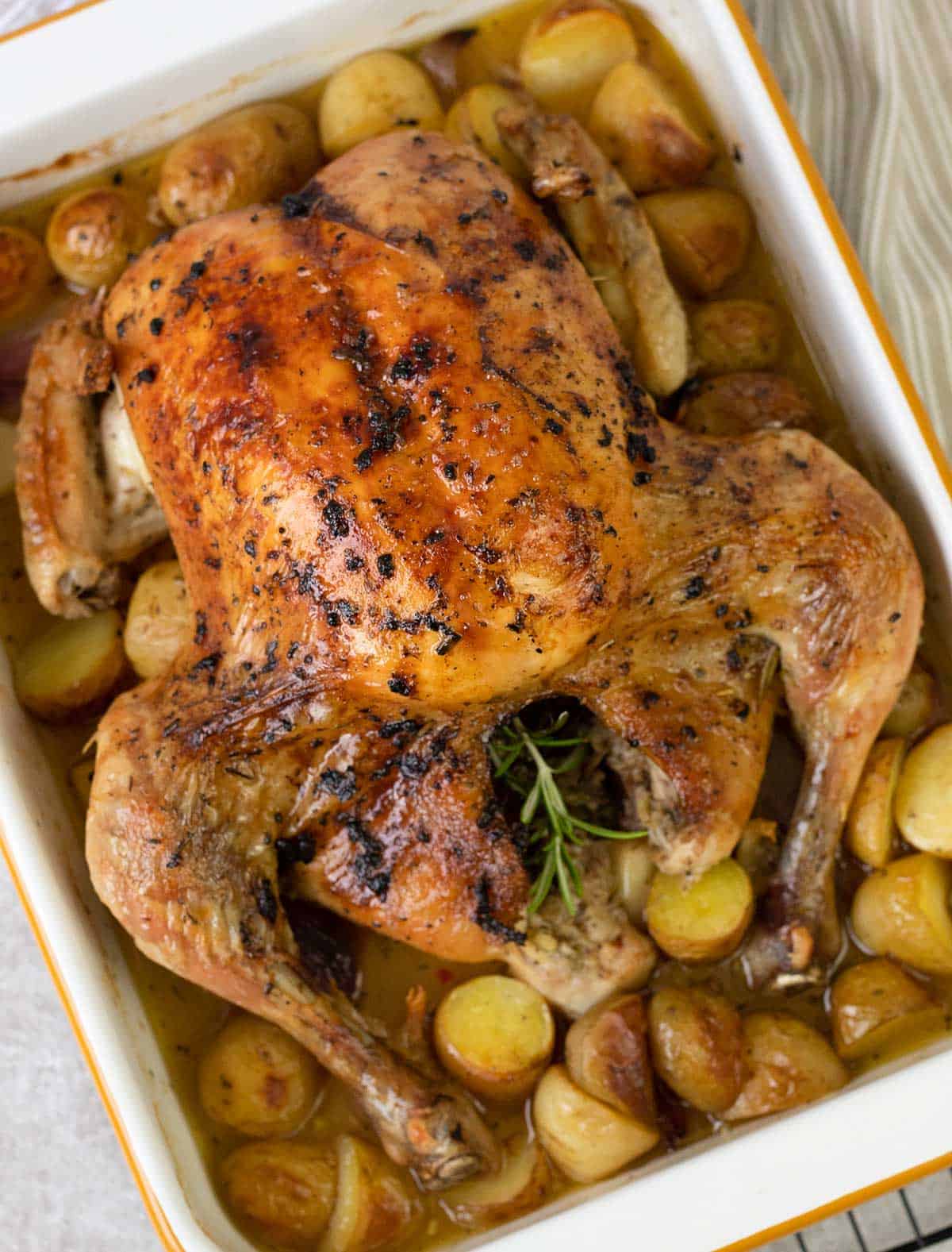 Roasted Lemon Rosemary Chicken With Potatoes