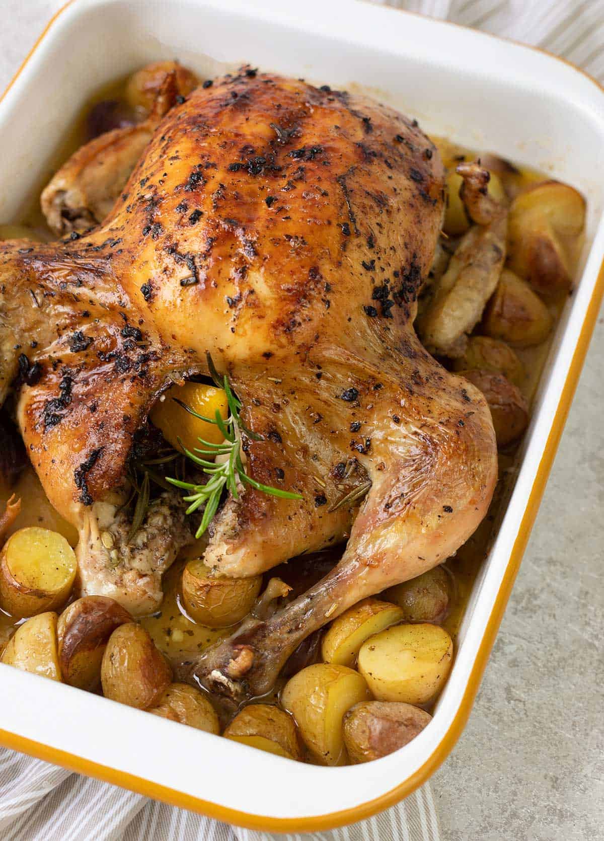 Roasted Lemon Rosemary Chicken With Potatoes