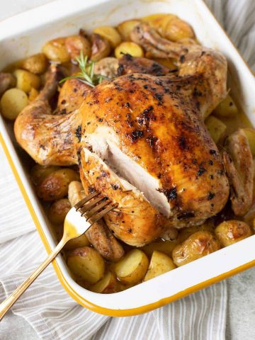 Roasted Lemon Rosemary Chicken With Potatoes