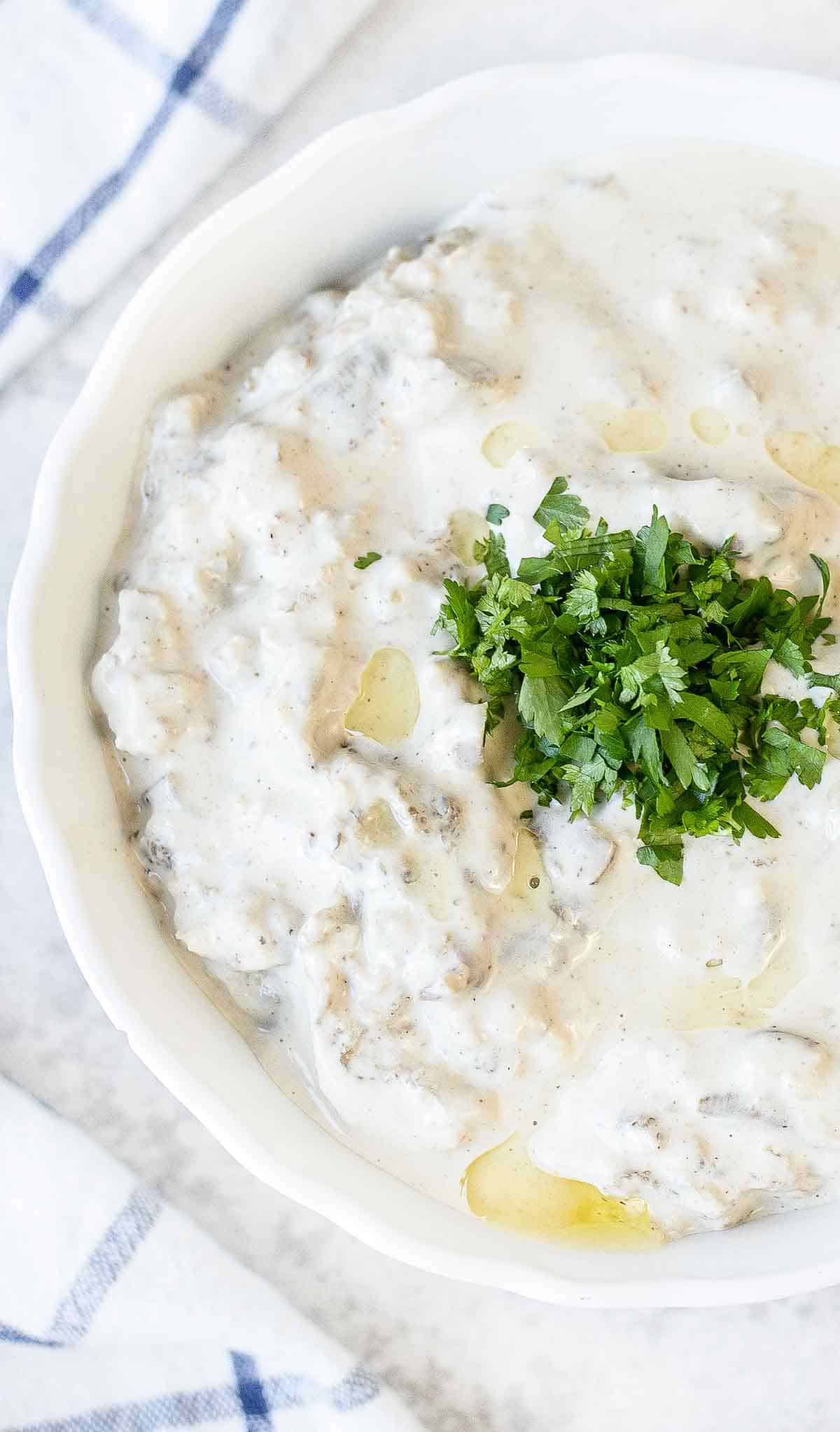 a big bowl of Baba Ganoush