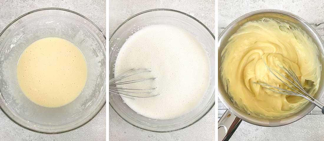 steps of Preparing the custard