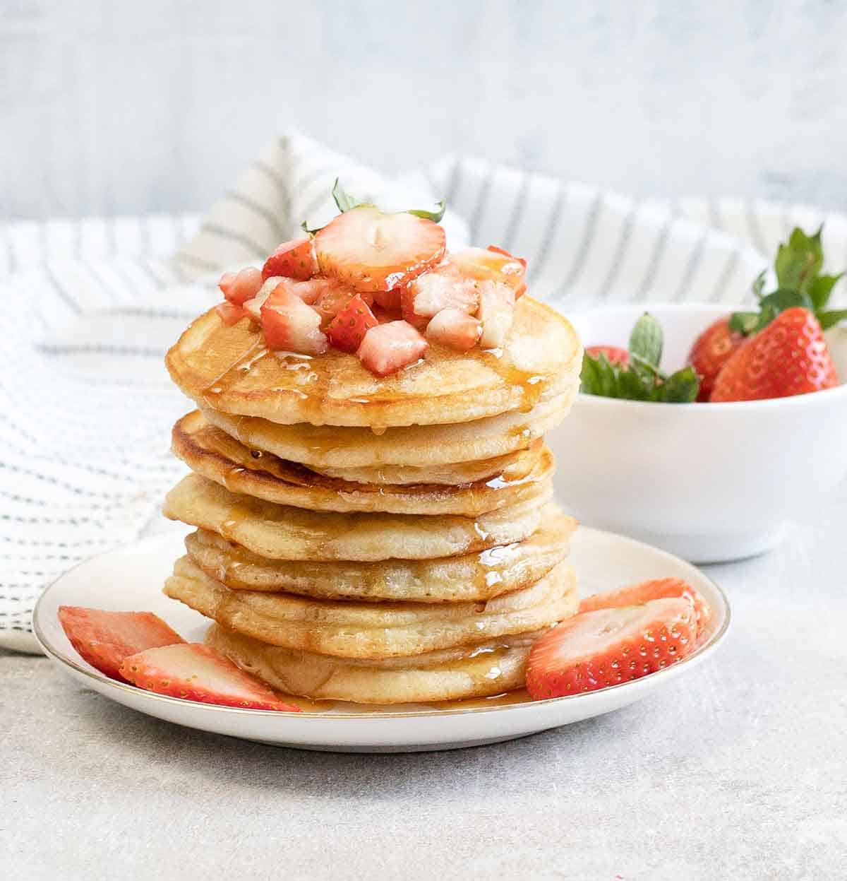 Oat Milk Pancakes in a plate