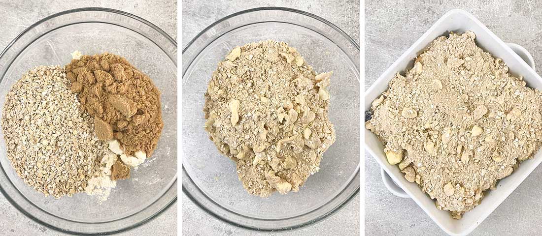 steps of making the crumble