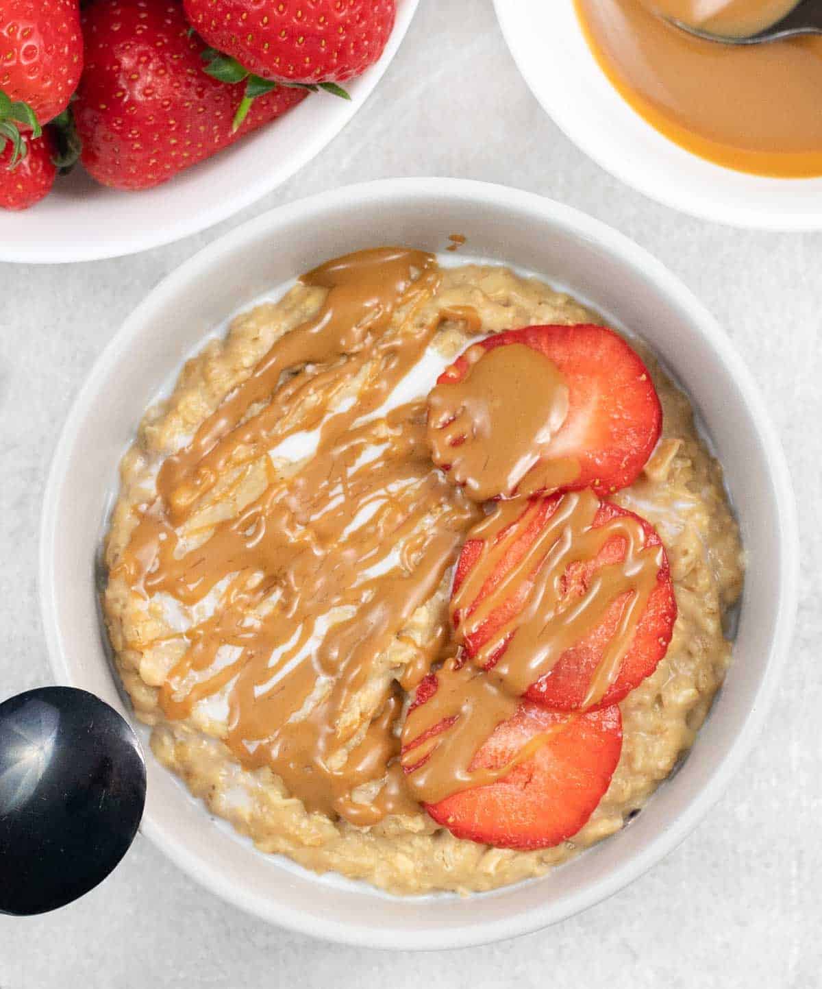 a bowl of Biscoff Porridge