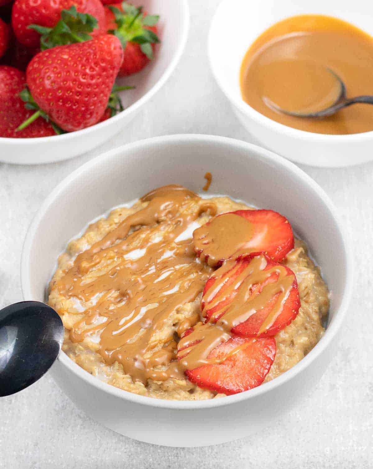 a bowl of Biscoff Porridge