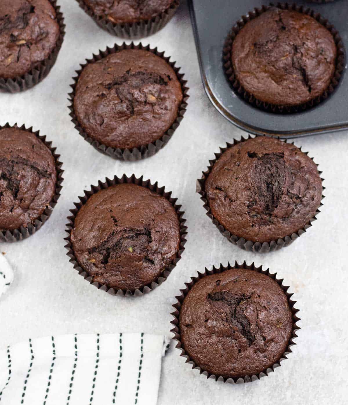 Chocolate Courgette Muffins.