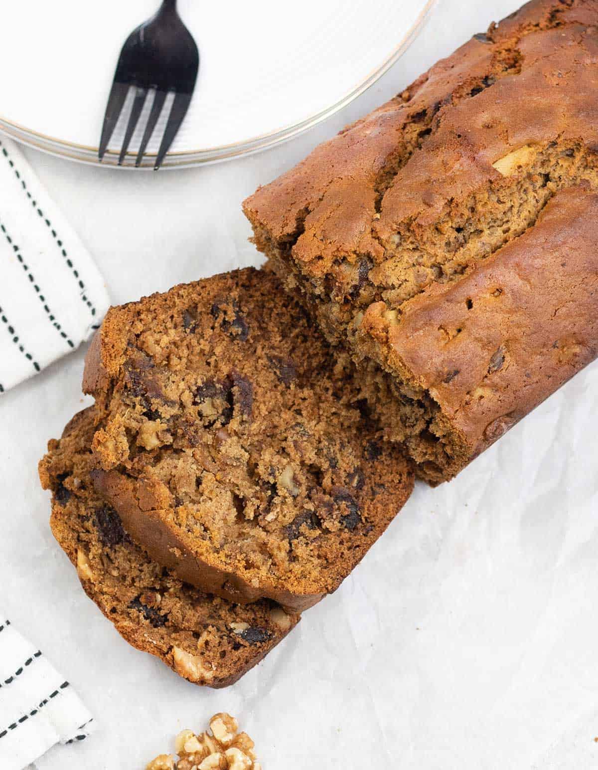 Date Loaf slices.