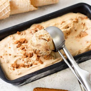 No Churn Homemade Biscoff Ice Cream