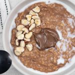 Nutella Porridge in a bowl