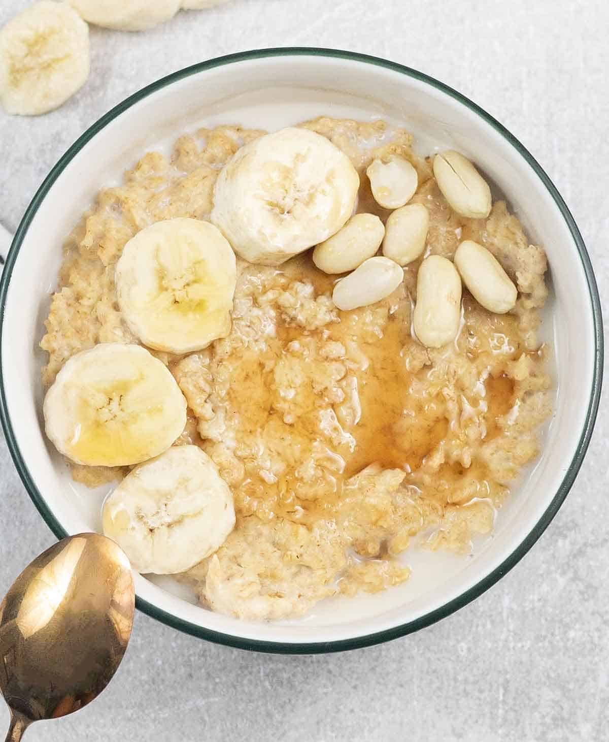 a bowl of Peanut Butter Porridge