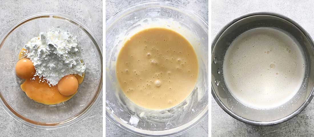 steps of making the custard.