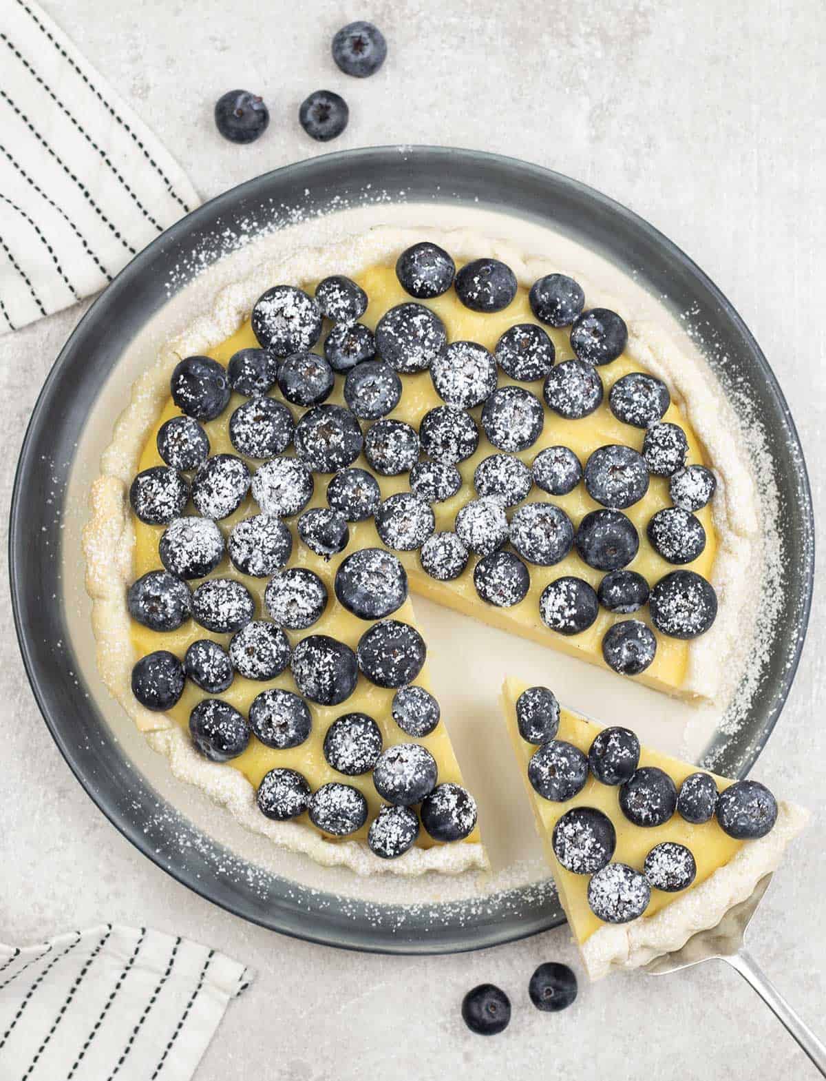 Blueberry Custard Tart