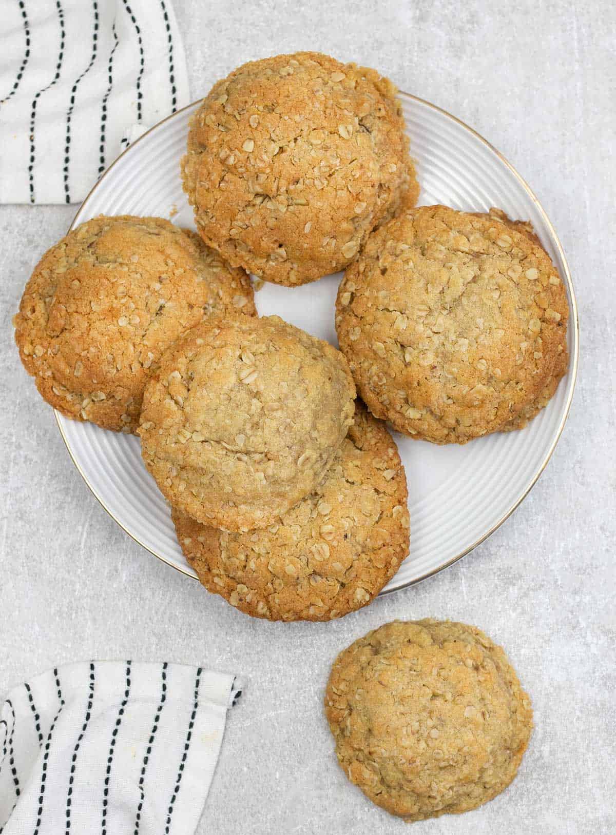 Golden Syrup Cookies in a plate