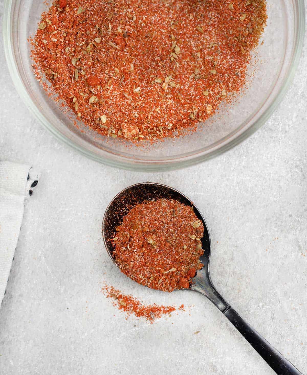 a spoonful of Quesadilla Seasoning.