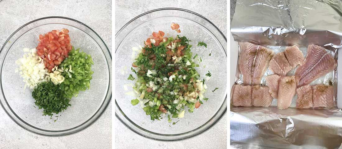 Steps of making the recipe by photos