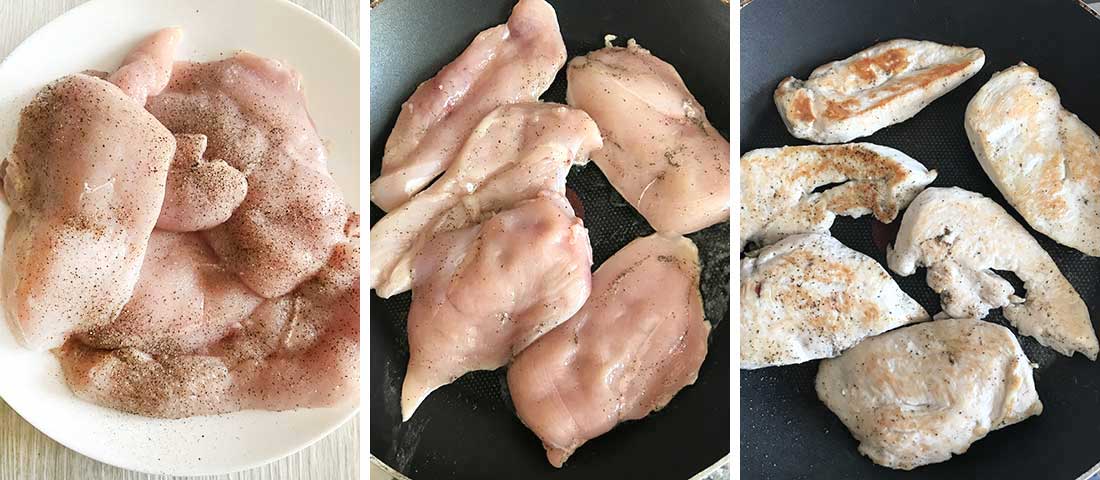 steps of cooking the chicken by photos