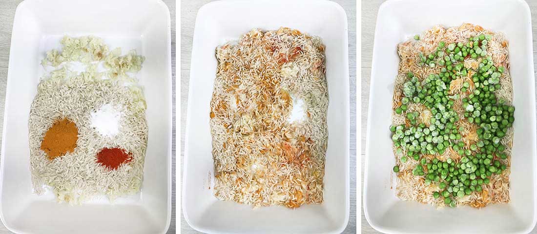 steps of making the recipe by photos