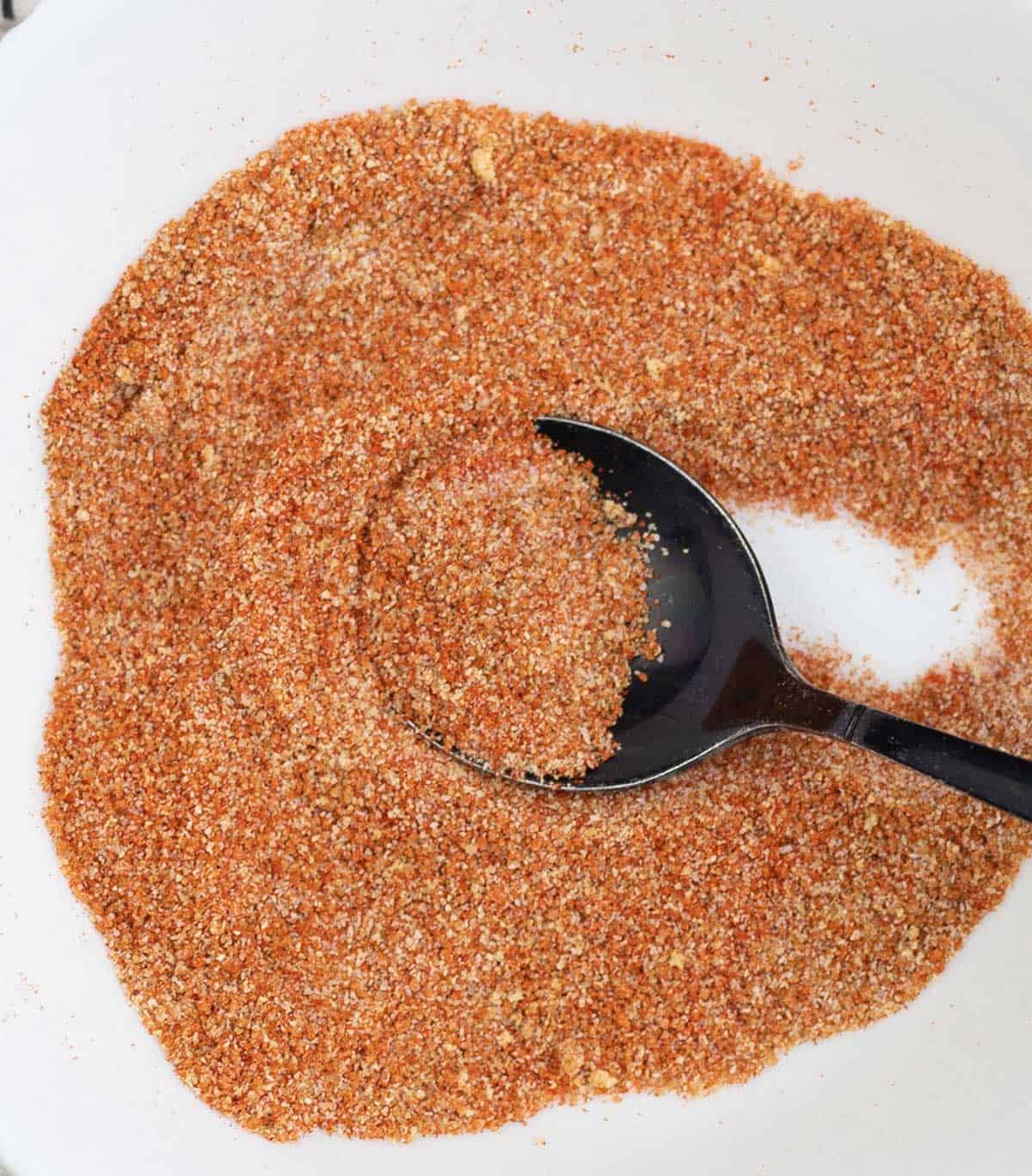 a spoonful of Enchilada seasonings.