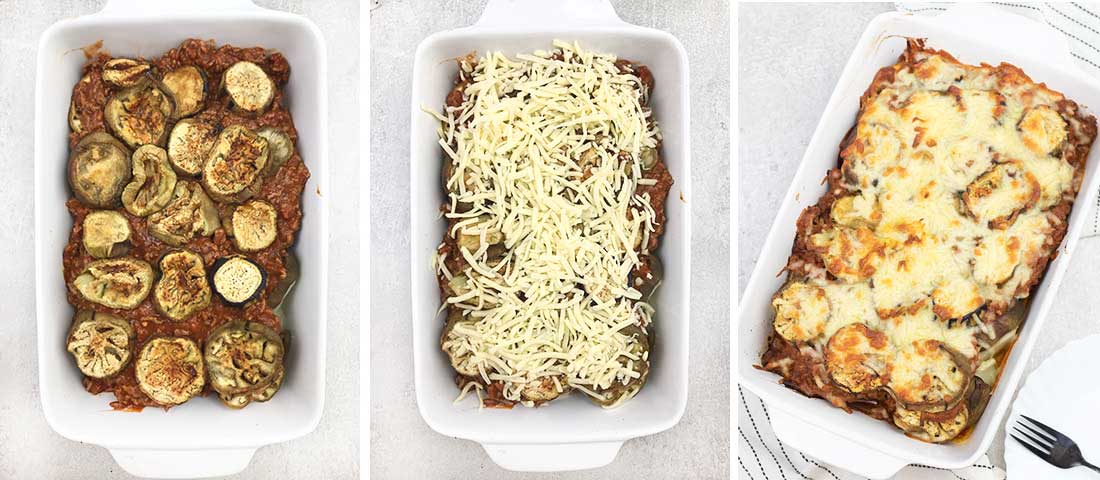 How to assemble the Lamb Moussaka casserole by photos.