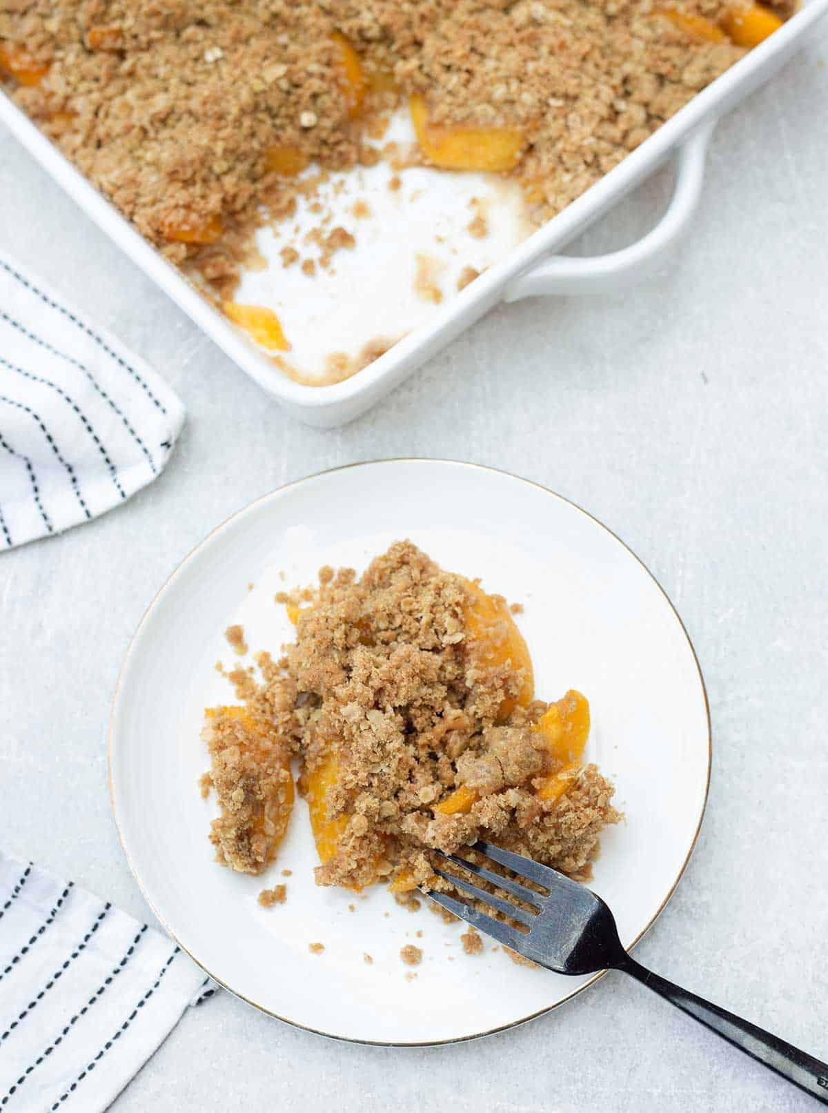 Peach Crisp with Canned Peaches