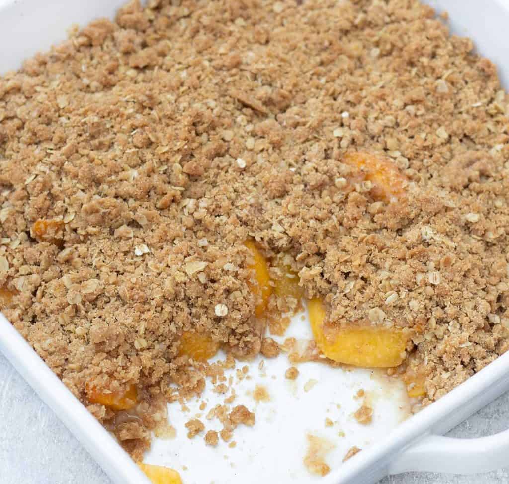 Peach Crisp with Canned Peaches Healthy Life Trainer