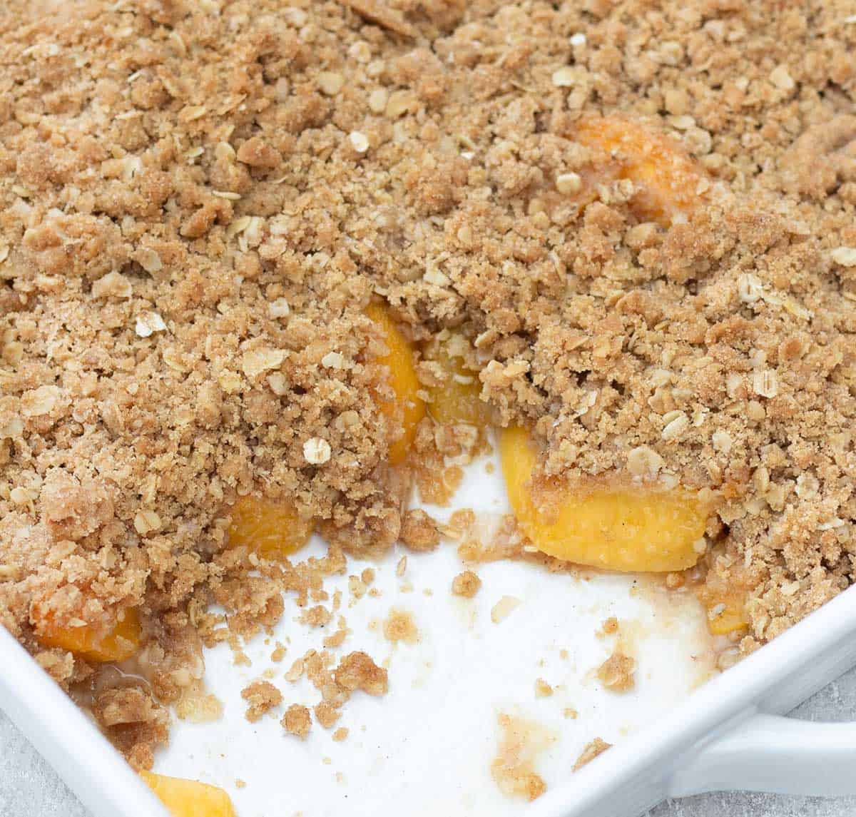 Peach Crisp with Canned Peaches